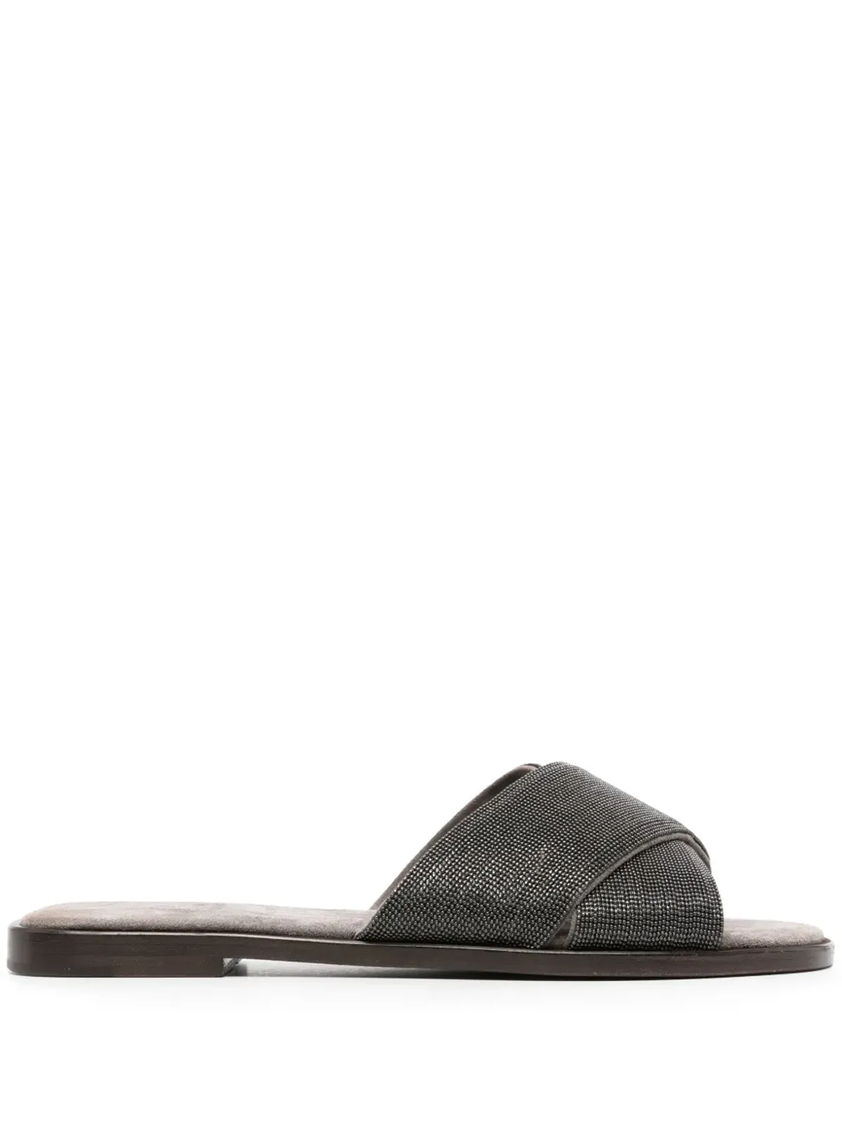 Brunello Cucinelli モニリ-detail クロスオーバーストラップ・スライド - 画像1