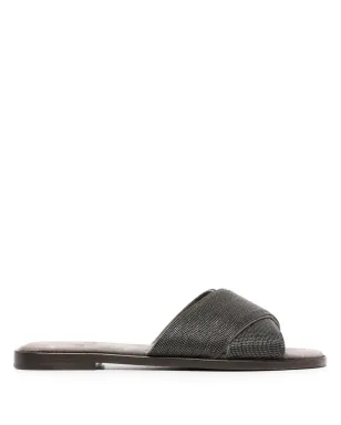 Brunello Cucinelli モニリ-detail クロスオーバーストラップ・スライド - サムネイル1