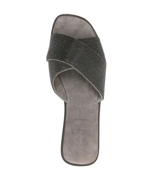 Brunello Cucinelli モニリ-detail クロスオーバーストラップ・スライド - サムネイル4