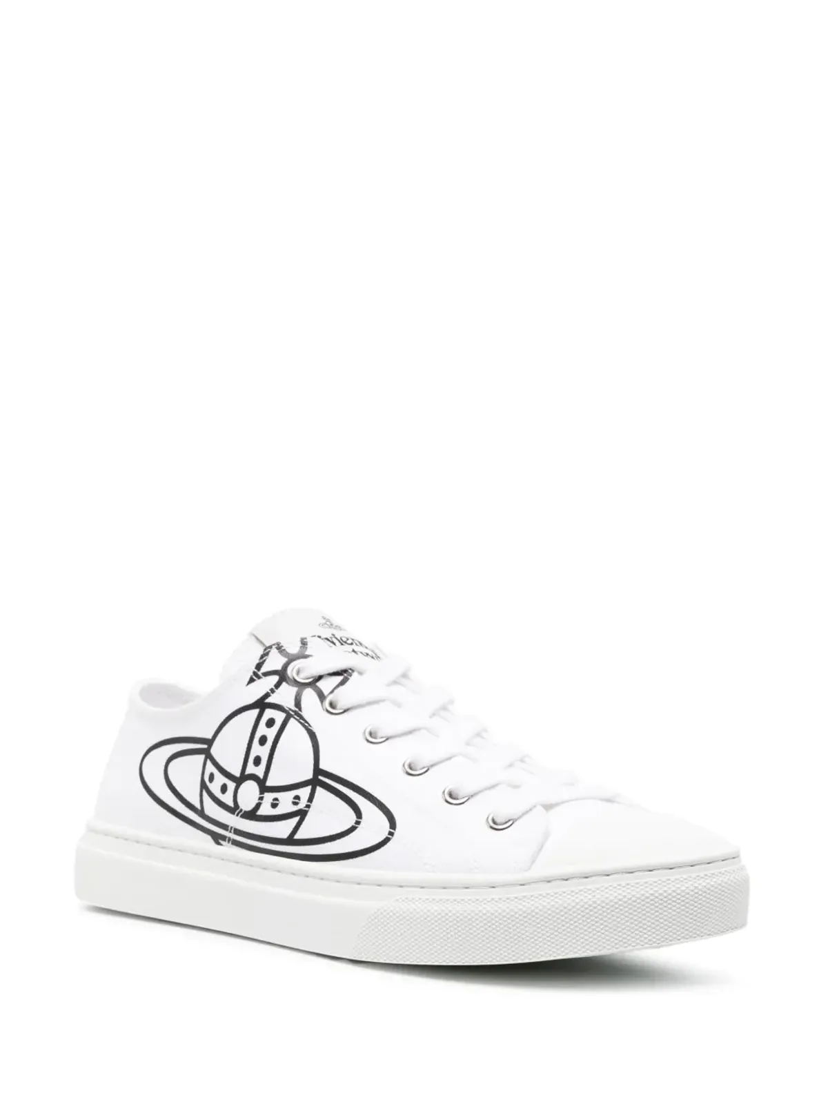 Vivienne Westwood Orbプリント キャンバススニーカー - White - 画像2