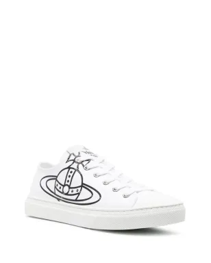 Vivienne Westwood Orbプリント キャンバススニーカー - White - サムネイル2