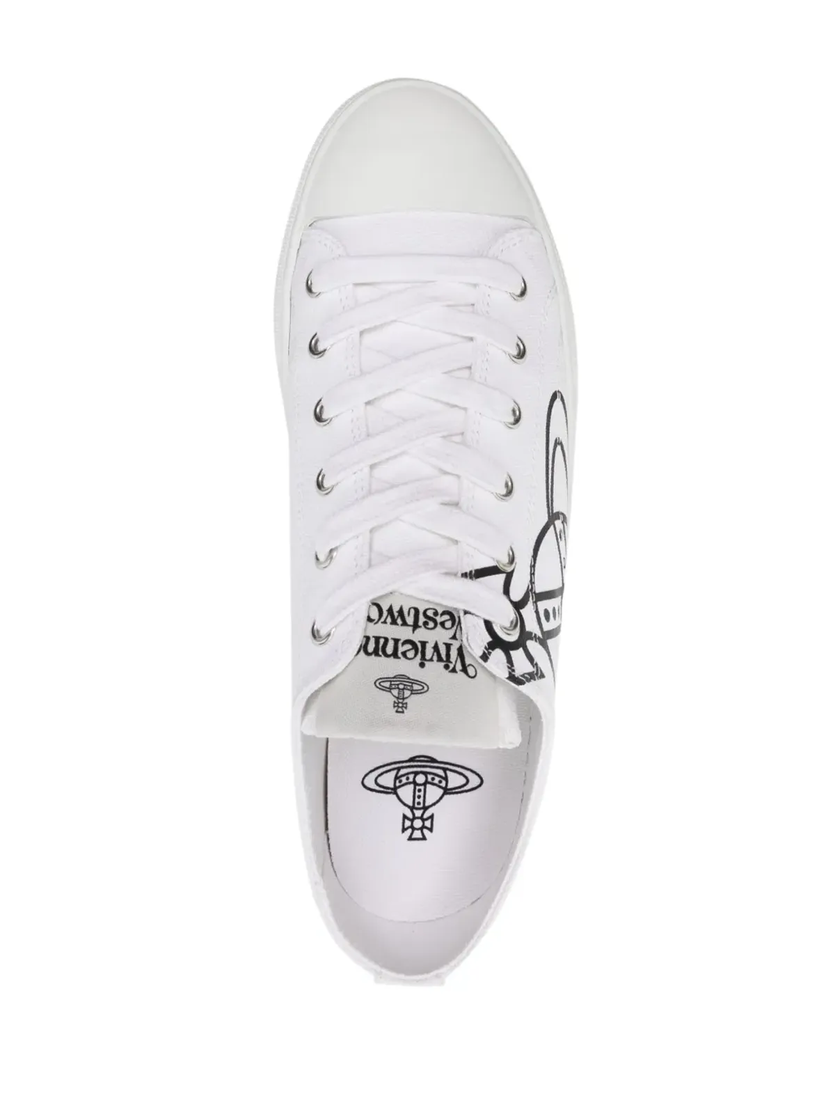 Vivienne Westwood Orbプリント キャンバススニーカー - White - 画像4