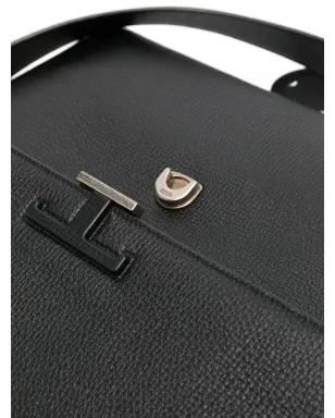 Tod's スモール ティームレス レザー ブリーフケース ブラック - サムネイル4