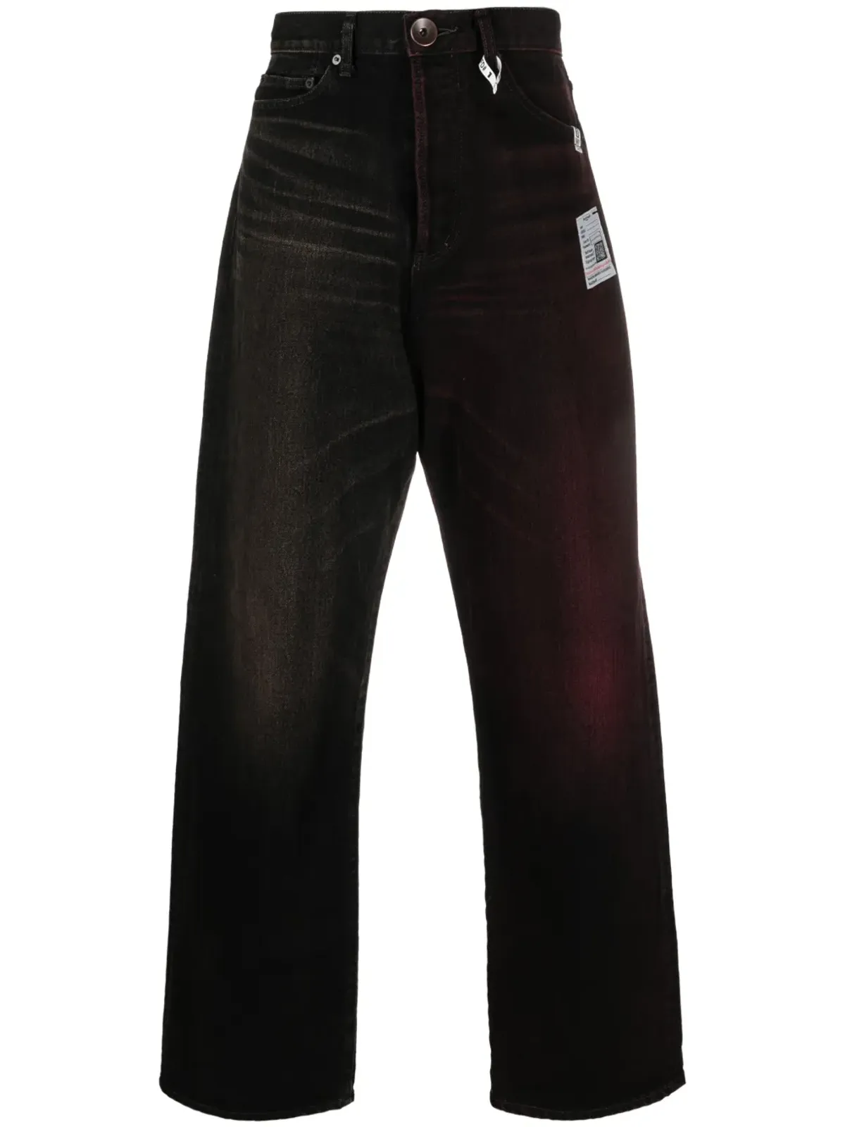 Maison MIHARA YASUHIRO W-Combinedストレートジーンズ - 画像1