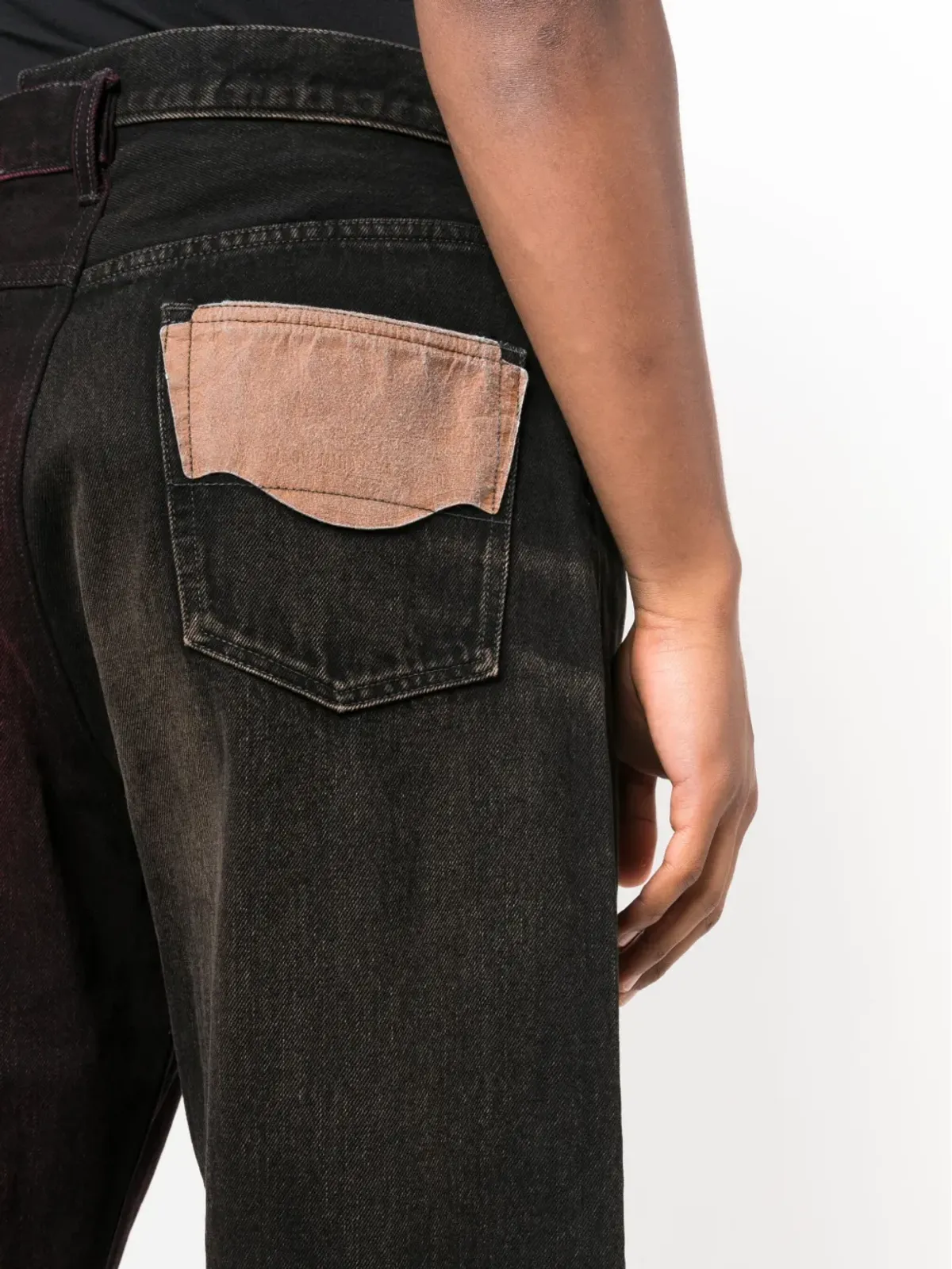 Maison MIHARA YASUHIRO W-Combinedストレートジーンズ - 画像5