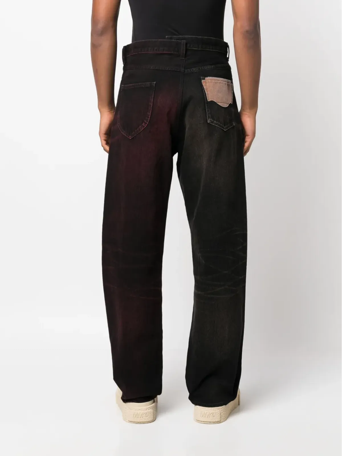Maison MIHARA YASUHIRO W-Combinedストレートジーンズ - 画像4