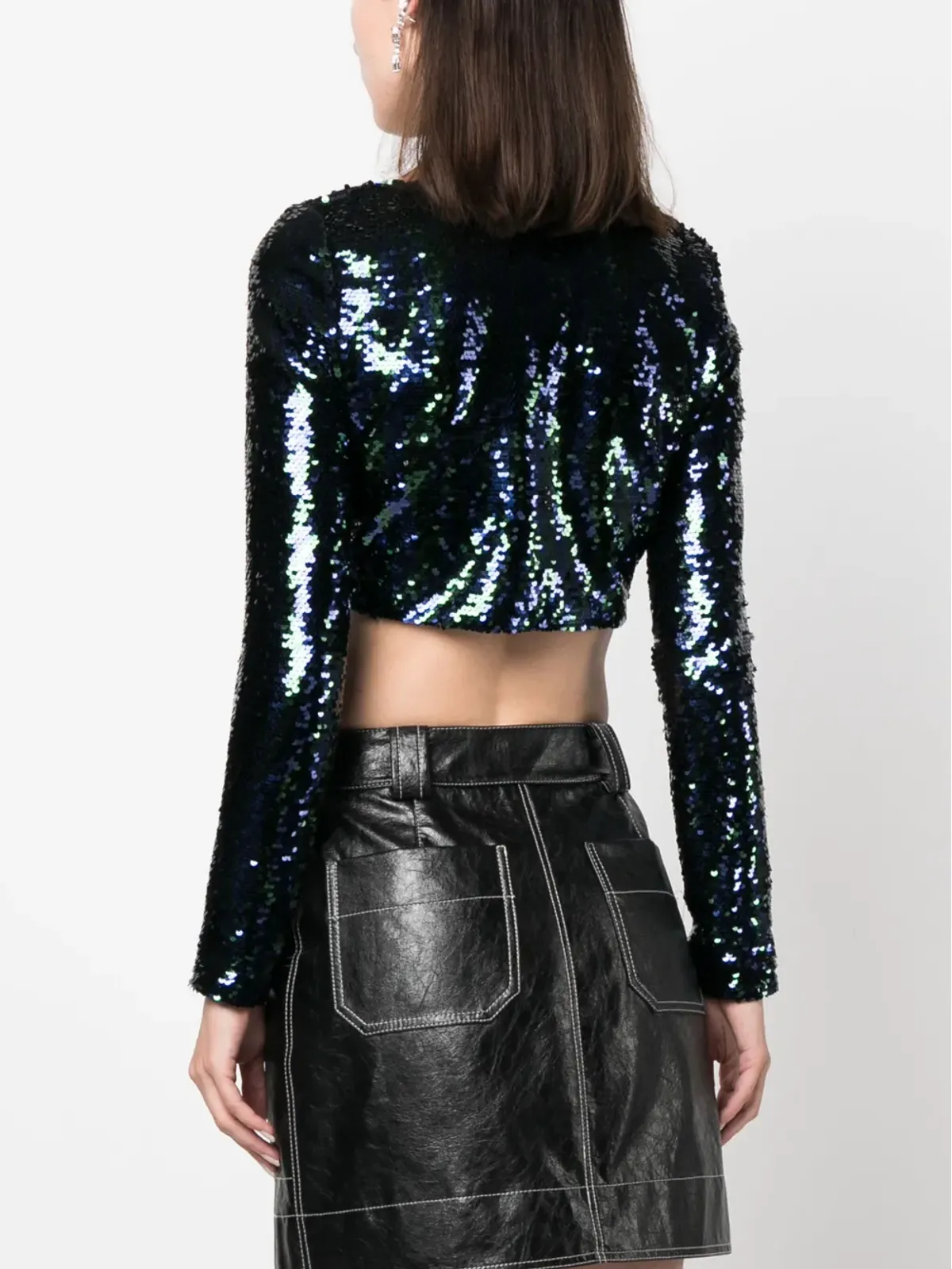 Chiara Ferragni シークイン付きクロップドトップ - 画像4