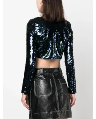 Chiara Ferragni シークイン付きクロップドトップ - サムネイル4