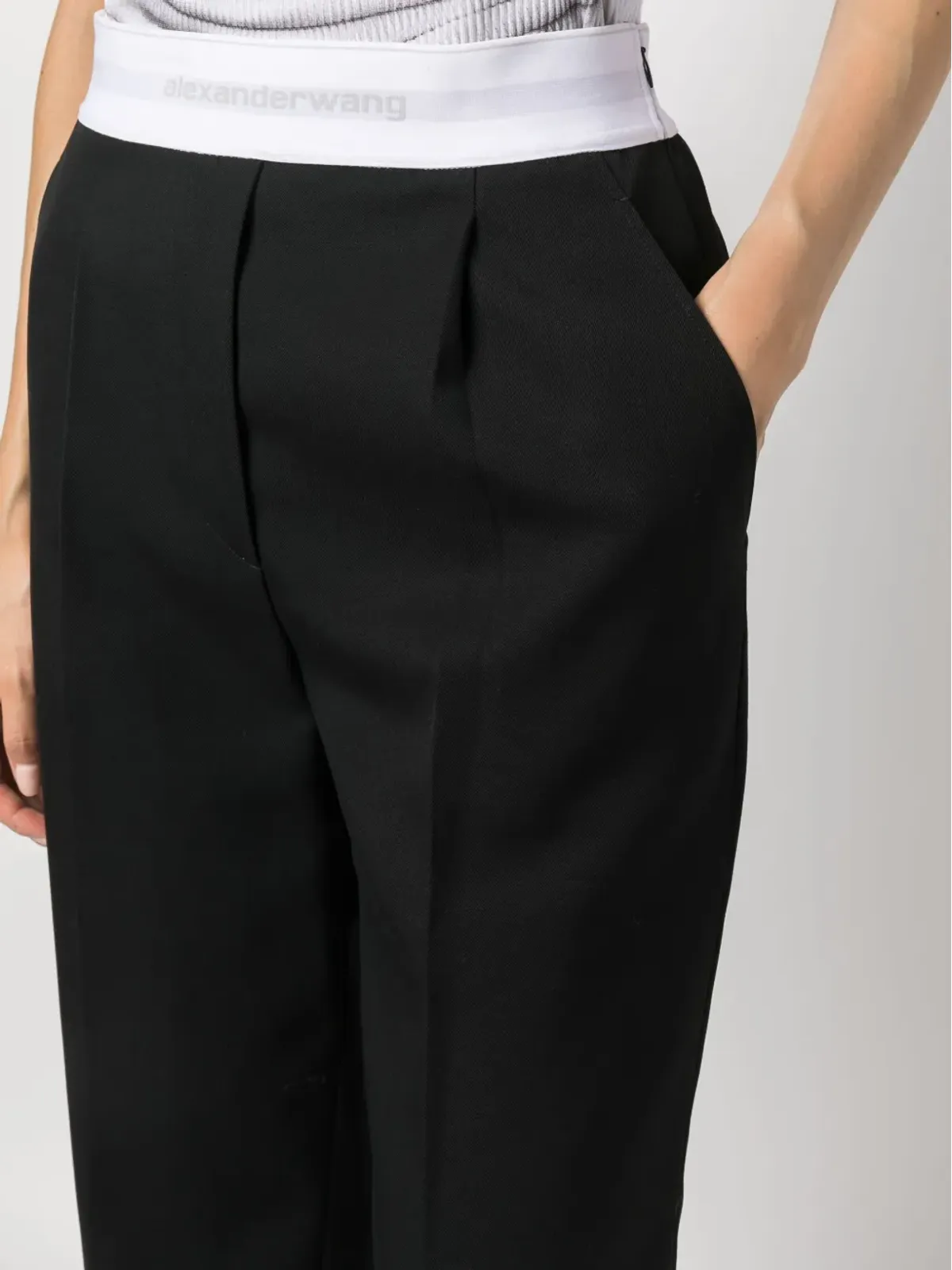 Alexander Wang ロゴ入りウエストバンドのストレートパンツ - 画像5