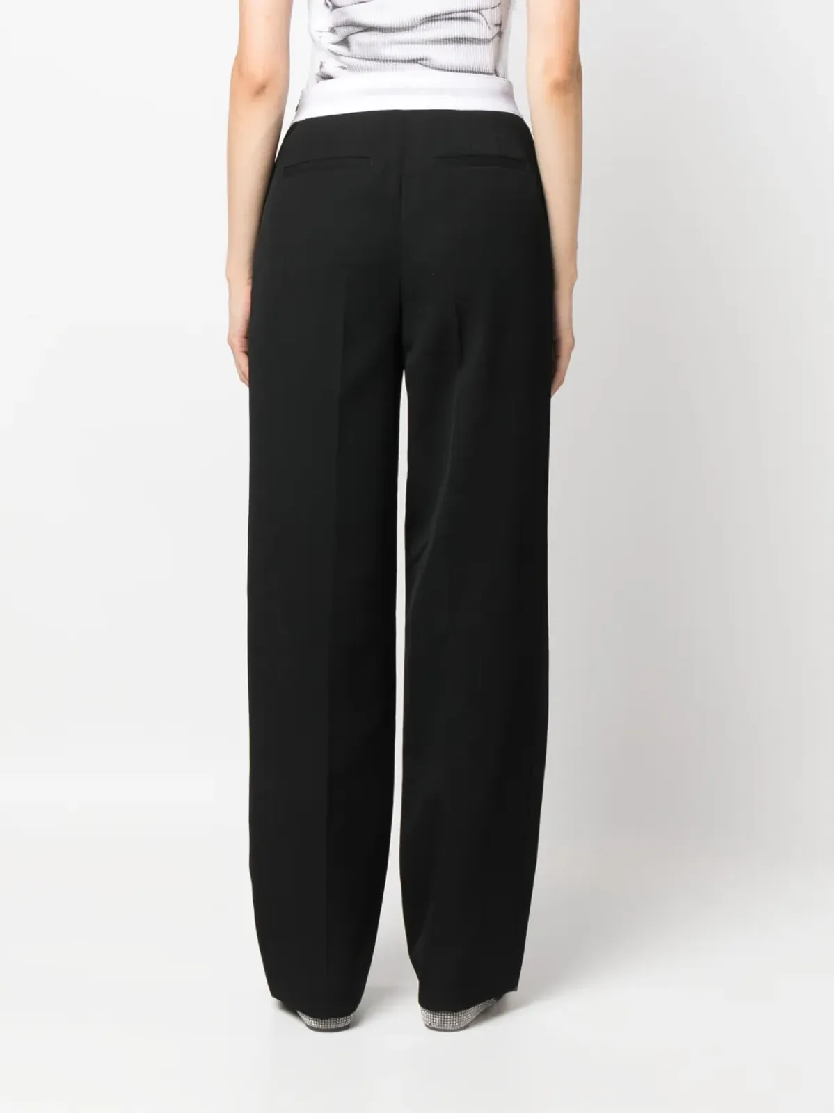 Alexander Wang ロゴ入りウエストバンドのストレートパンツ - 画像4