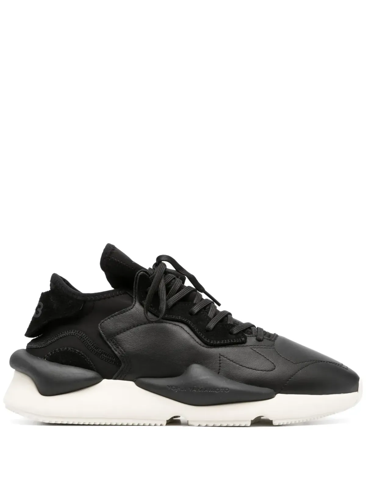 Y-3 Kaiwa ブラック/オフホワイト スニーカー - 画像1