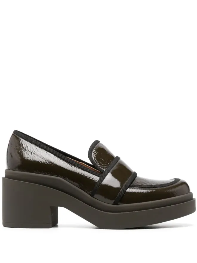 Roberto Festa Roberto Festa Percy 70mm block-heel loafers - Greenの商品画像