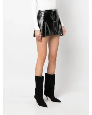 Courrèges トラペーズシルエット ヴィニール ミニスカート - サムネイル3