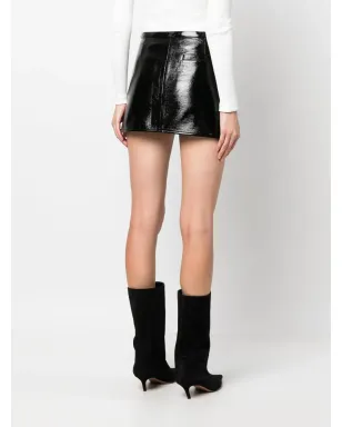 Courrèges トラペーズシルエット ヴィニール ミニスカート - サムネイル4