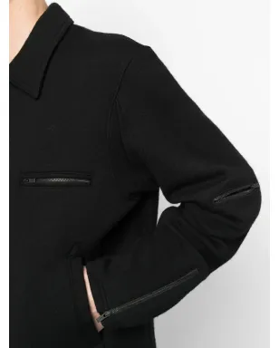 Yohji Yamamoto ジップアップ ウール シャツジャケット - サムネイル5