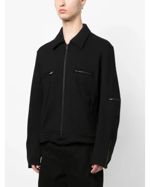 Yohji Yamamoto ジップアップ ウール シャツジャケット - サムネイル3