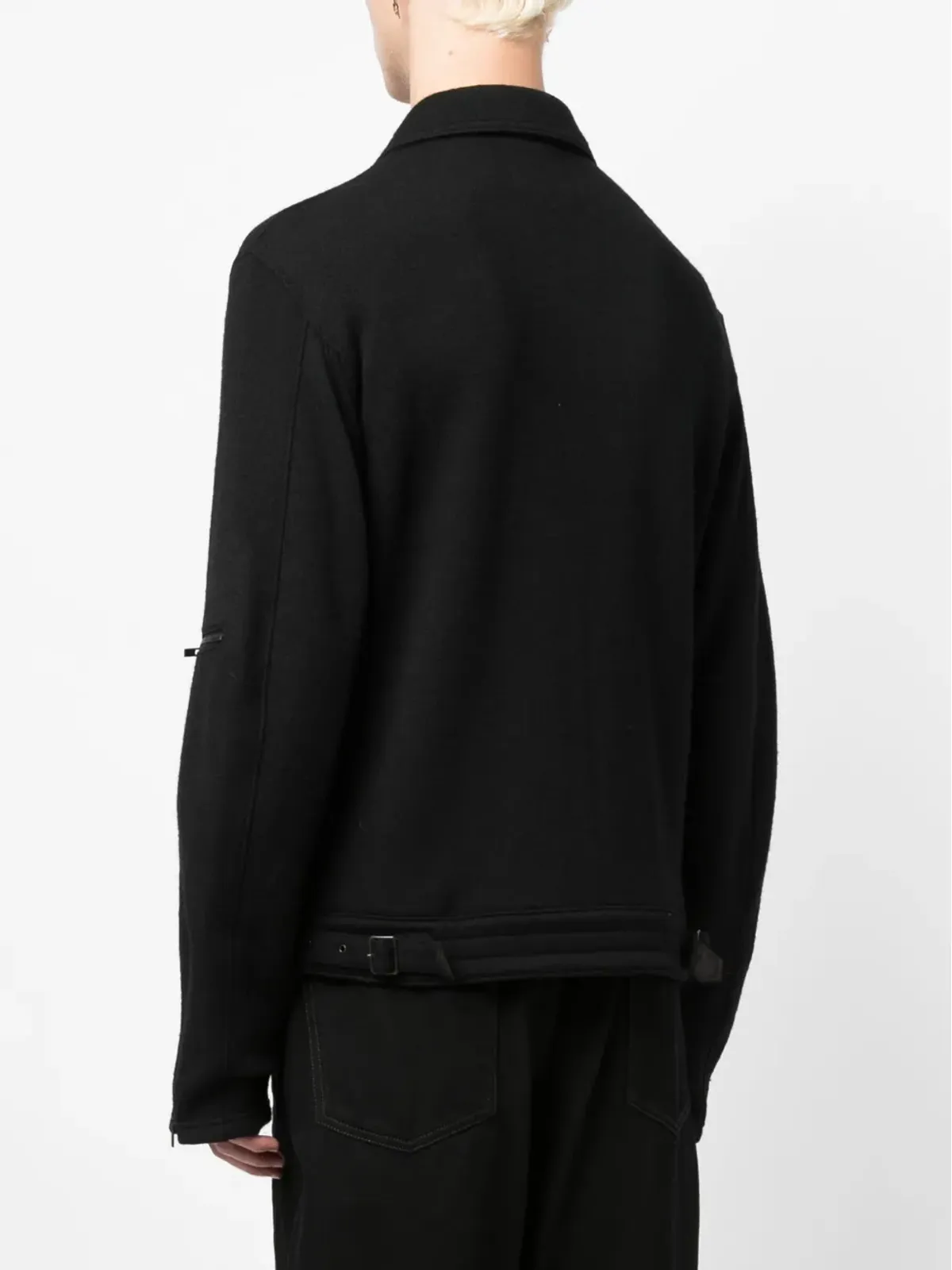 Yohji Yamamoto ジップアップ ウール シャツジャケット - 画像4