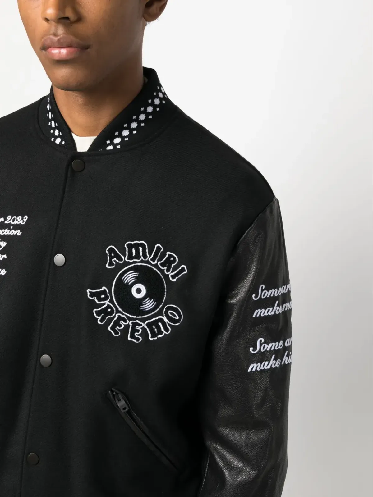 AMIRI ロゴアップリケ バーシティジャケット - 画像5