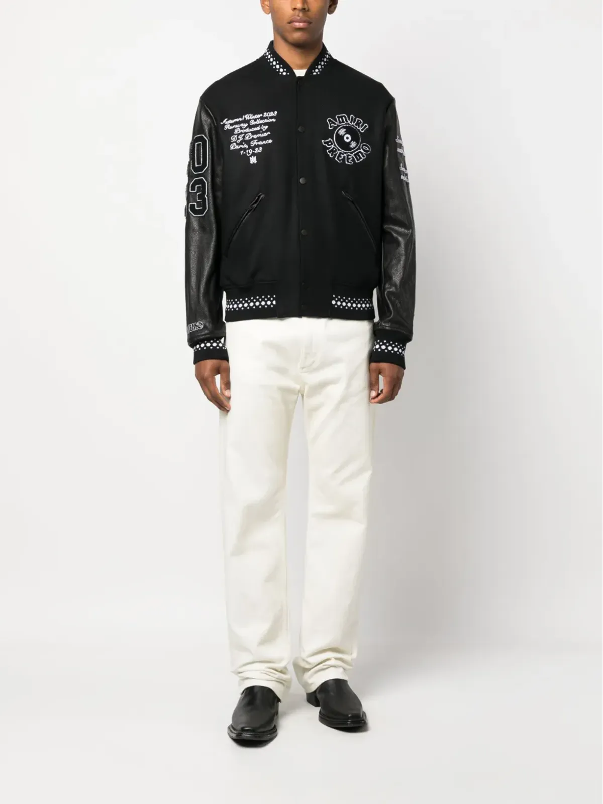 AMIRI ロゴアップリケ バーシティジャケット - 画像2