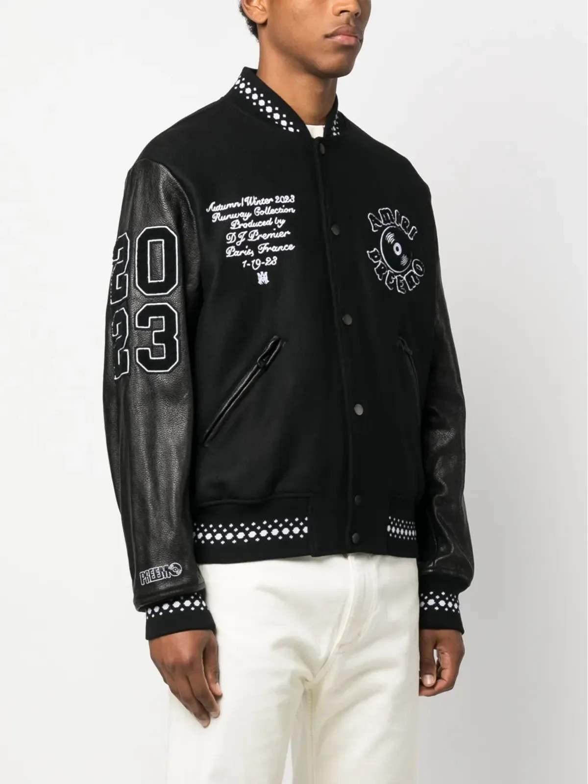 AMIRI ロゴアップリケ バーシティジャケット - 画像3