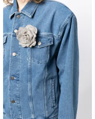 Giuseppe Di Morabito デニムジャケット（フェイクフラワー付き） - サムネイル5