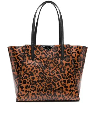 Zadig&Voltaire Le Borderline leopard-print tote bag - ブラウン - サムネイル1