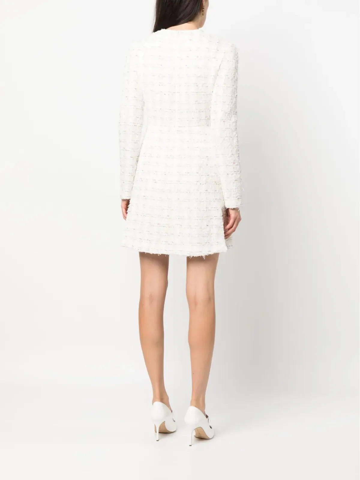 Giambattista Valli ロングスリーブ ツイード ミニドレス - 画像4