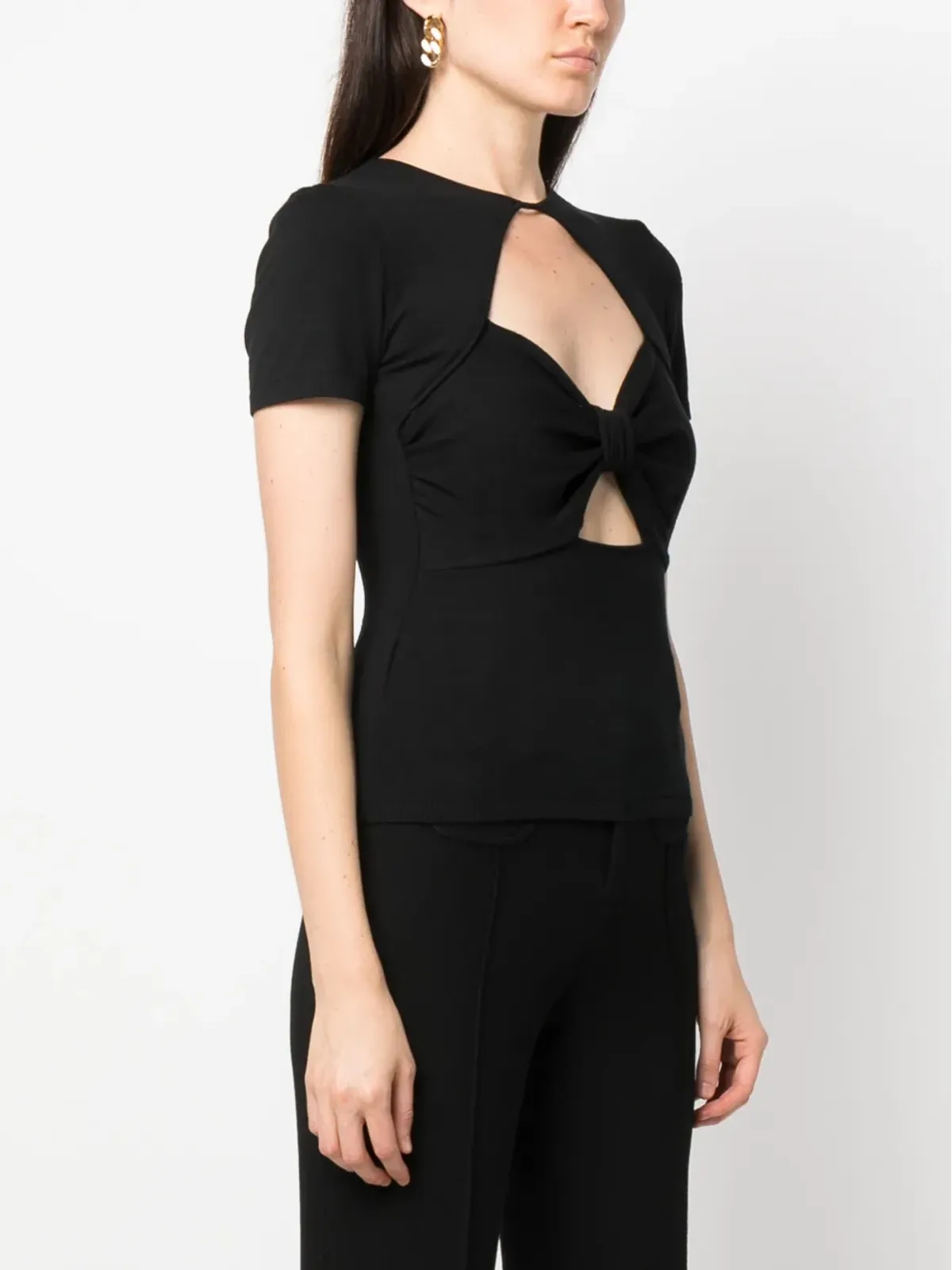 Giambattista Valli カットアウト半袖トップ - 画像3
