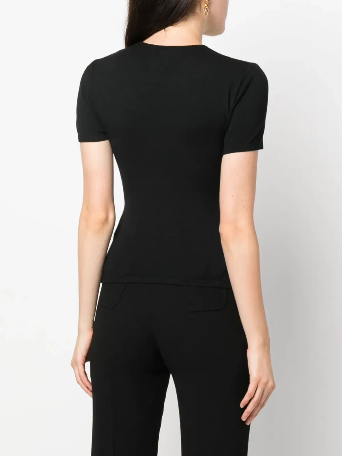 Giambattista Valli カットアウト半袖トップ - 画像4