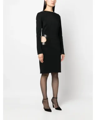 TOM FORD カットアウト長袖ドレス - ブラック - サムネイル3