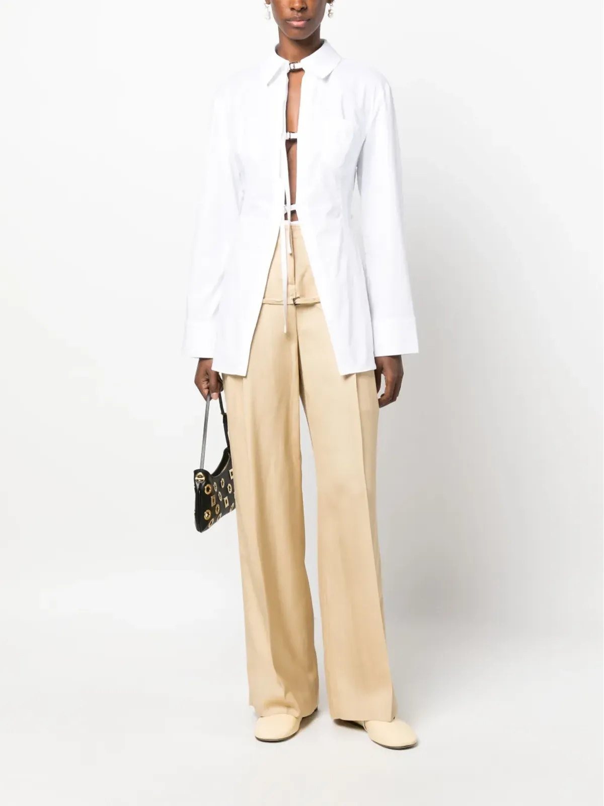 Jacquemus Le Pantalon Criollo wide-leg trousers - Brown - 画像2