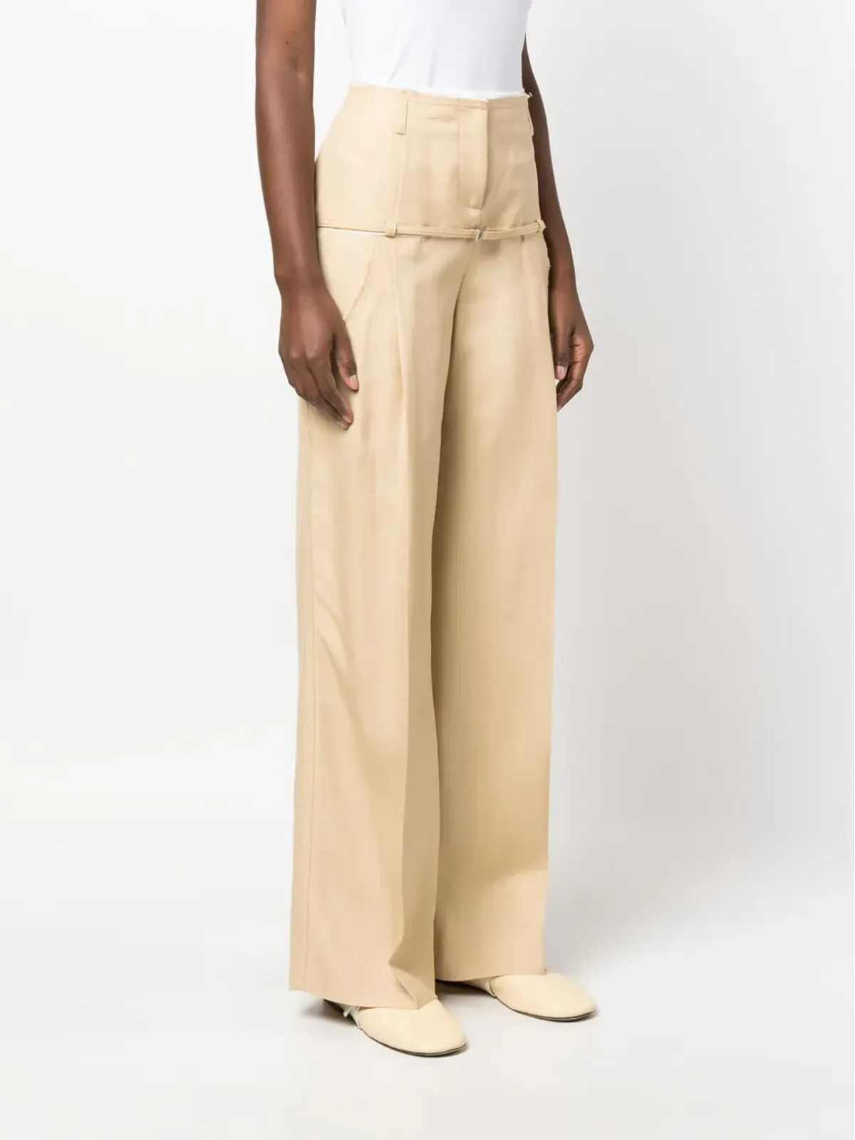 Jacquemus Le Pantalon Criollo wide-leg trousers - Brown - 画像3