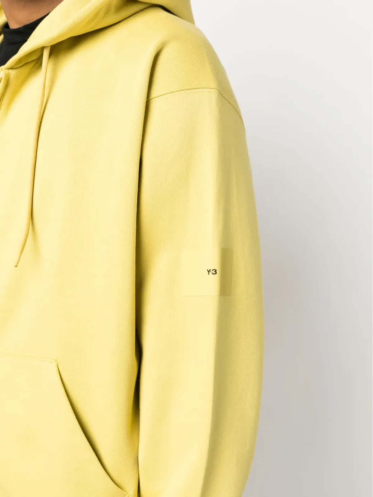 Y-3 ロゴパッチ付きオーガニックコットンフーディ - 画像5