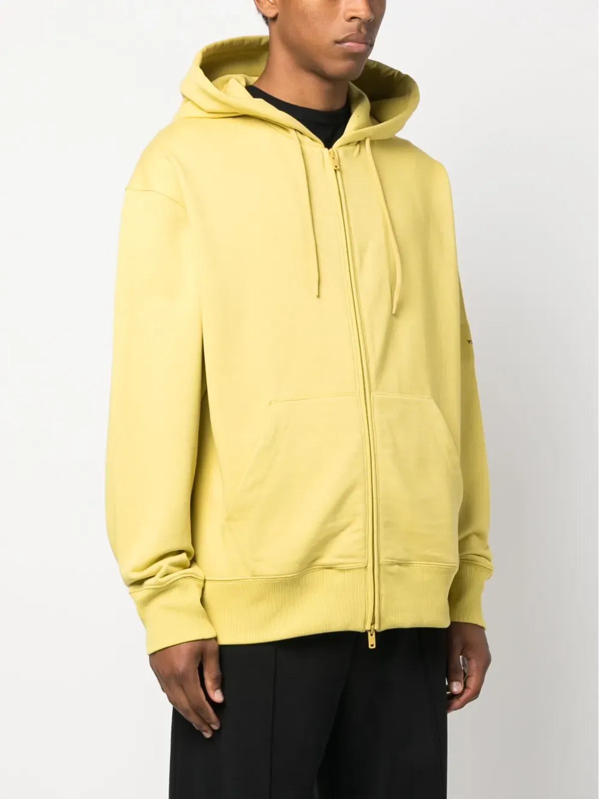 Y-3 ロゴパッチ付きオーガニックコットンフーディ - 画像3