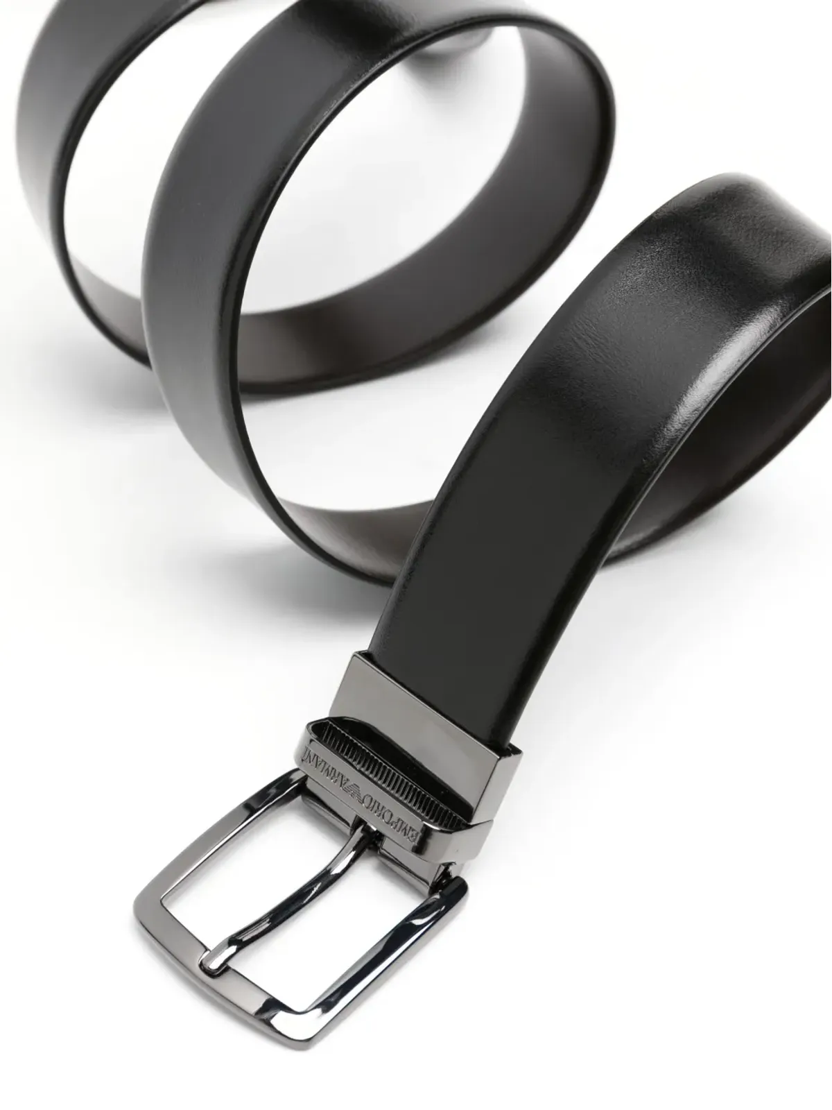 Emporio Armani スムースグレインレザーベルト - 画像2