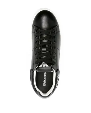 Emporio Armani カリグラフィープリント レザー スニーカー - サムネイル4