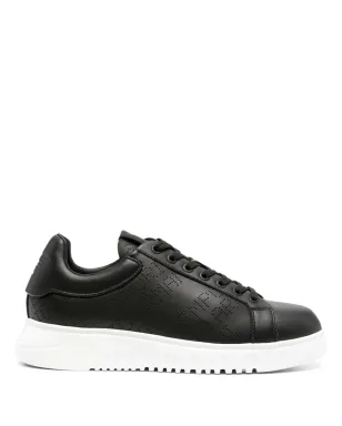Emporio Armani アイコン ロゴ パンチングレザー スニーカー - サムネイル1