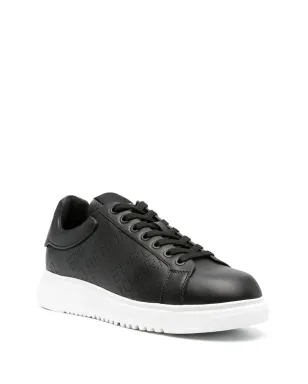 Emporio Armani アイコン ロゴ パンチングレザー スニーカー - サムネイル2