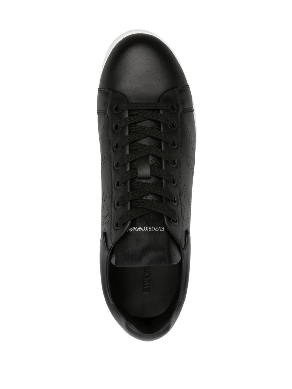 Emporio Armani アイコン ロゴ パンチングレザー スニーカー - 画像4