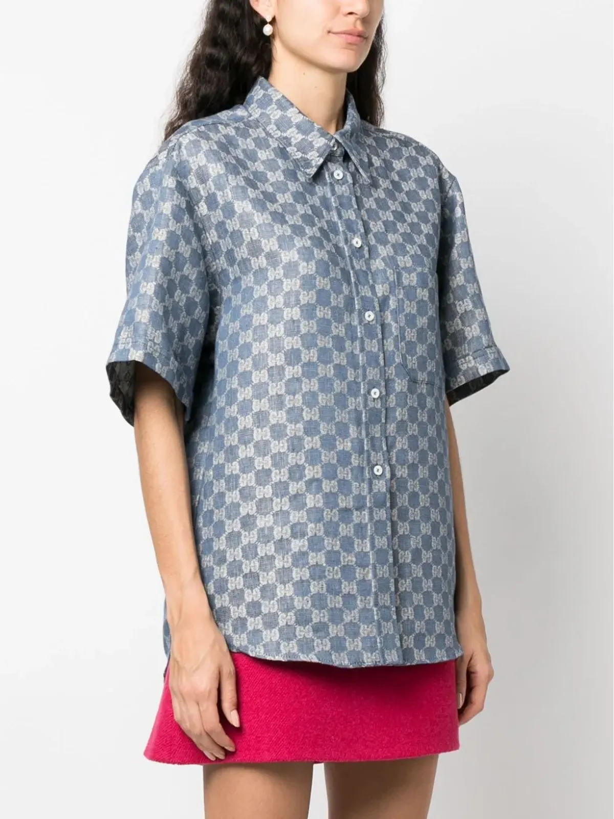 Gucci GGリネンジャカードシャツ - 画像3