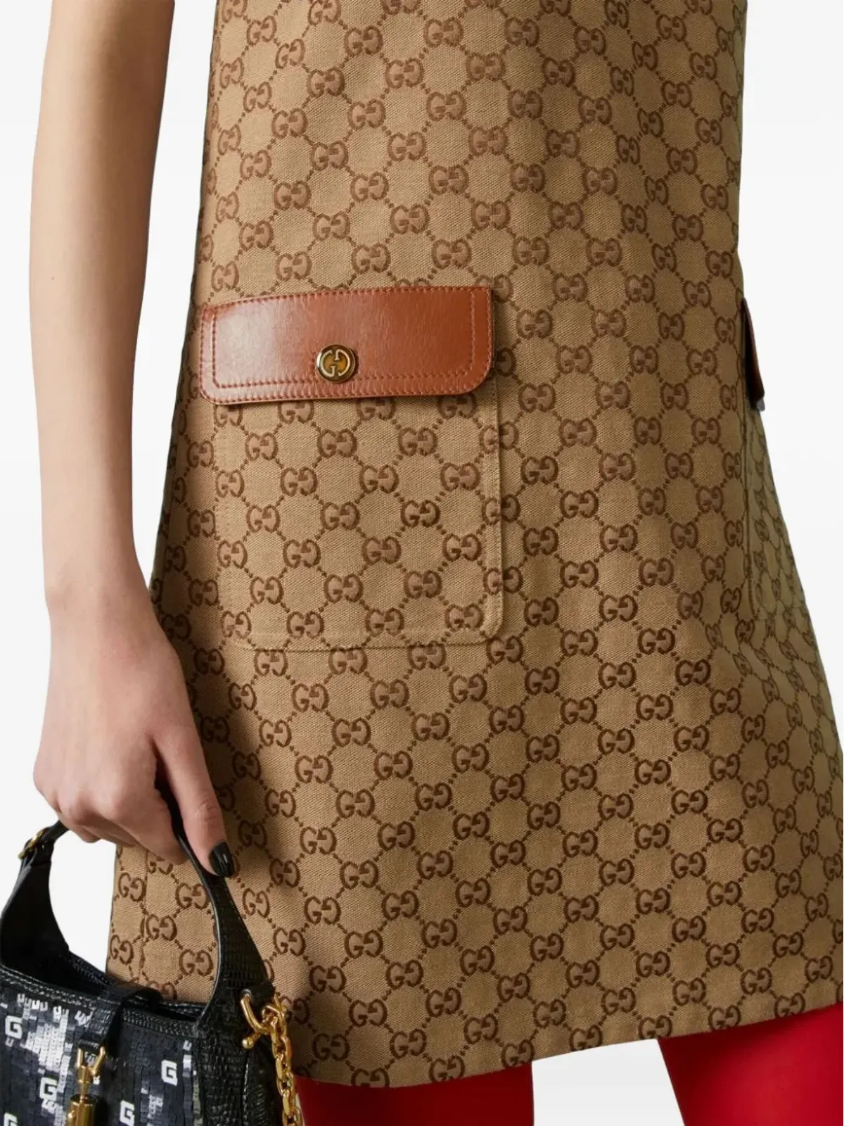 Gucci GG Supreme ノースリーブミニドレス - 画像5