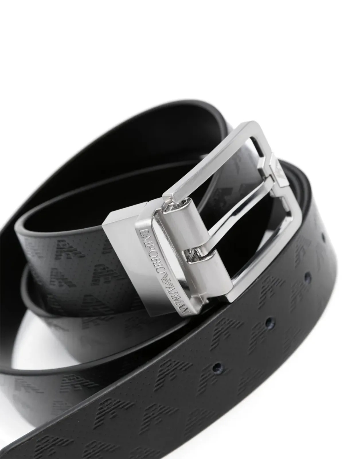 Emporio Armani バックル留めレザーベルト - 画像2