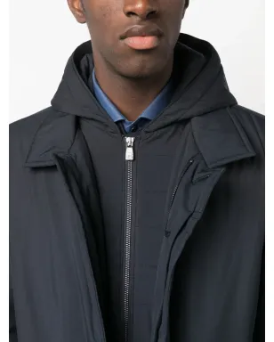 Corneliani スプレッドカラーのパッド入りフード付きジャケット - サムネイル5