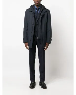 Corneliani スプレッドカラーのパッド入りフード付きジャケット - サムネイル2