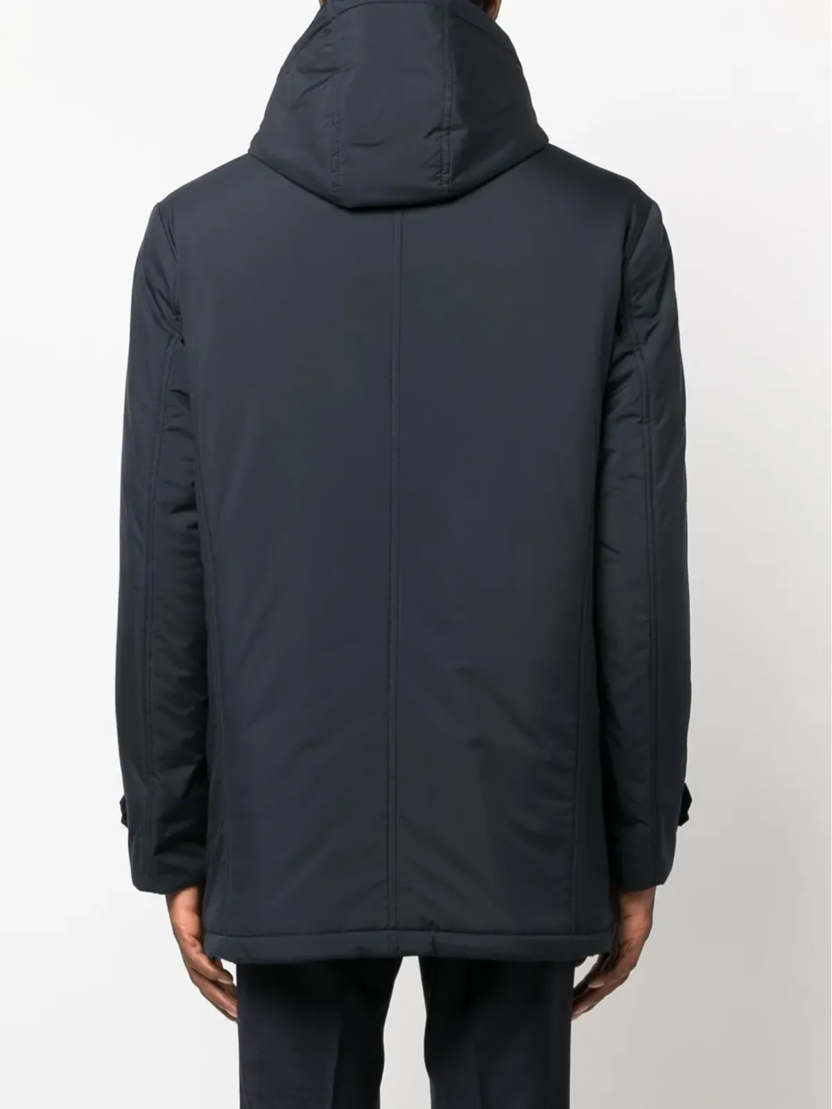 Corneliani スプレッドカラーのパッド入りフード付きジャケット - 画像4