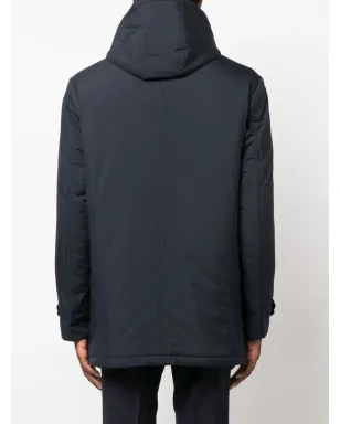Corneliani スプレッドカラーのパッド入りフード付きジャケット - サムネイル4