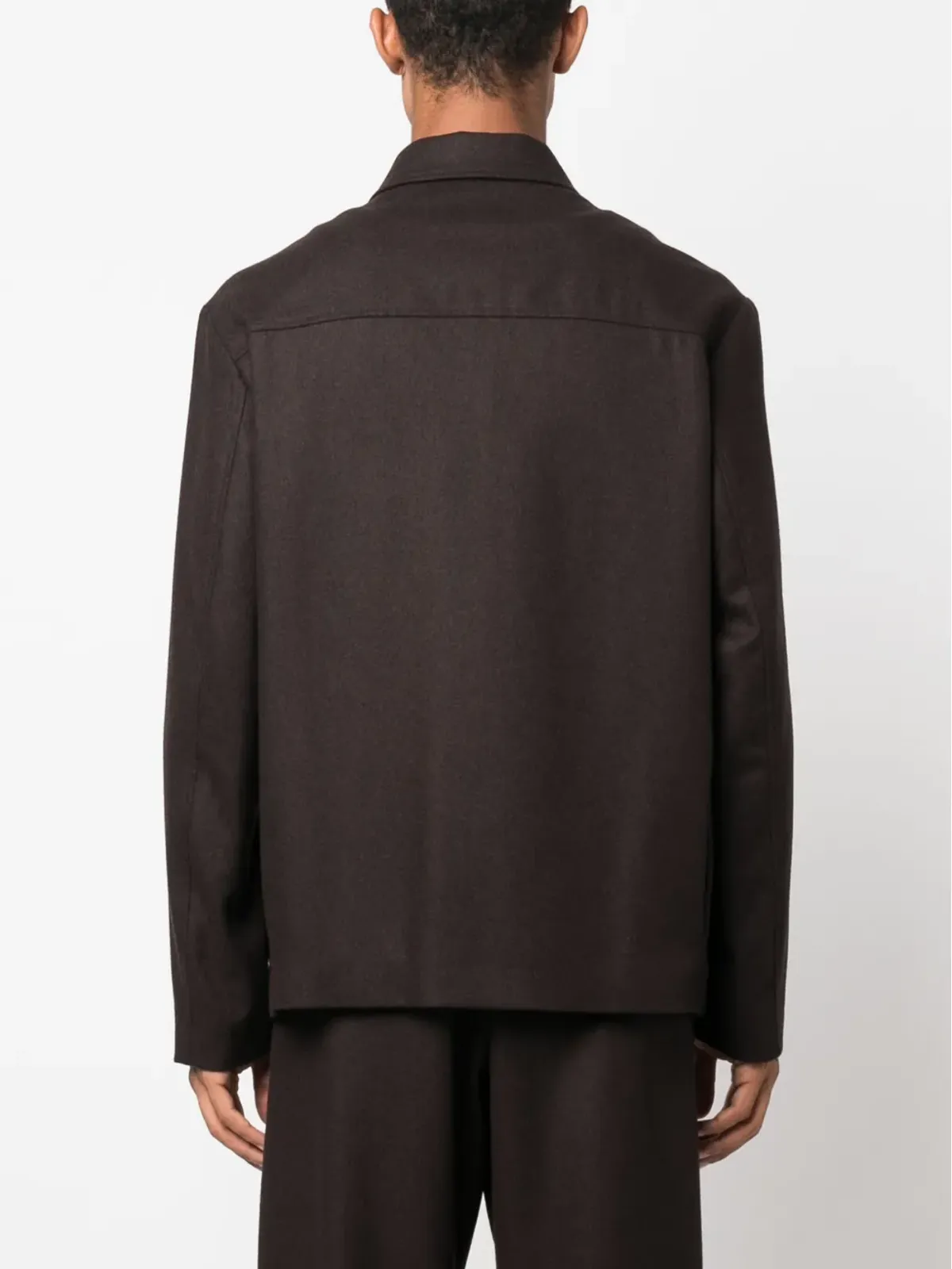 A.P.C. button-up wool-blend jacket - Brown - 画像4