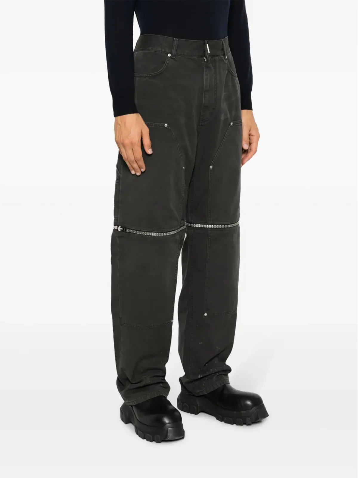 Givenchy ジップディテールのストレートカットパンツ - 画像3