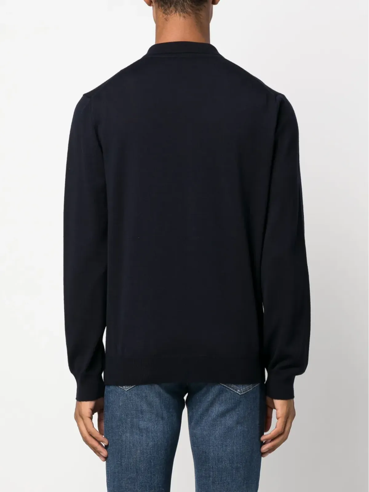 Corneliani ジップアップ ヴァージンウール ポロシャツ - 画像4