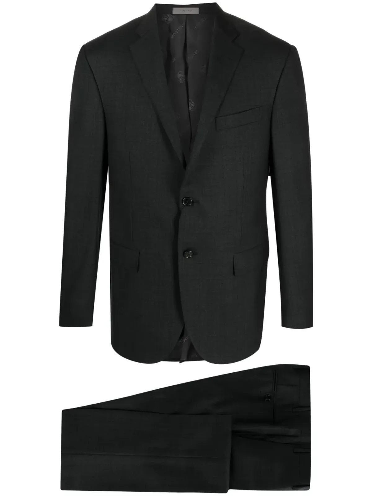 Corneliani シングルブレスト ウールスーツ グレー - 画像1